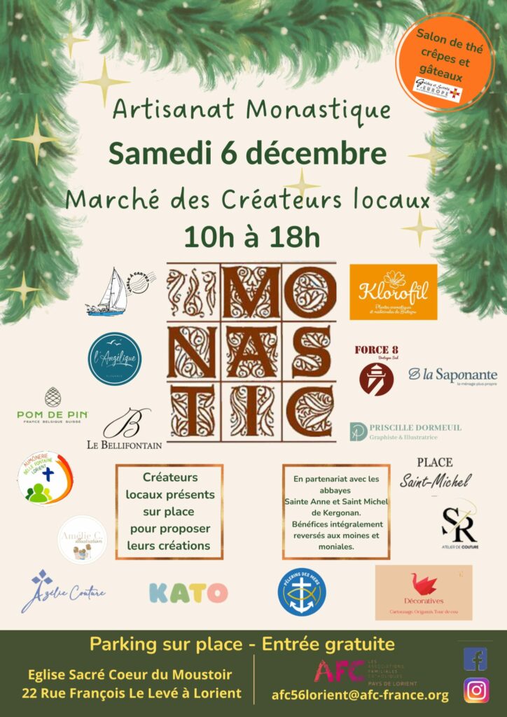 Marché de créateurs, Noël Lorient, Artisanat monastic