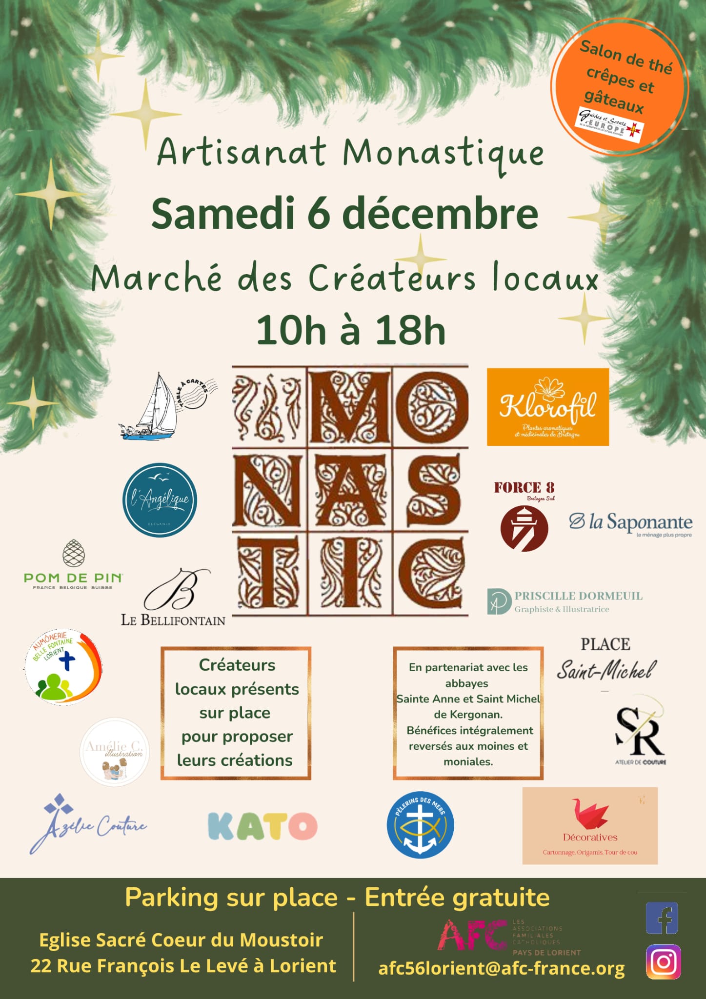 Marché de créateurs, Noël Lorient, Artisanat monastic